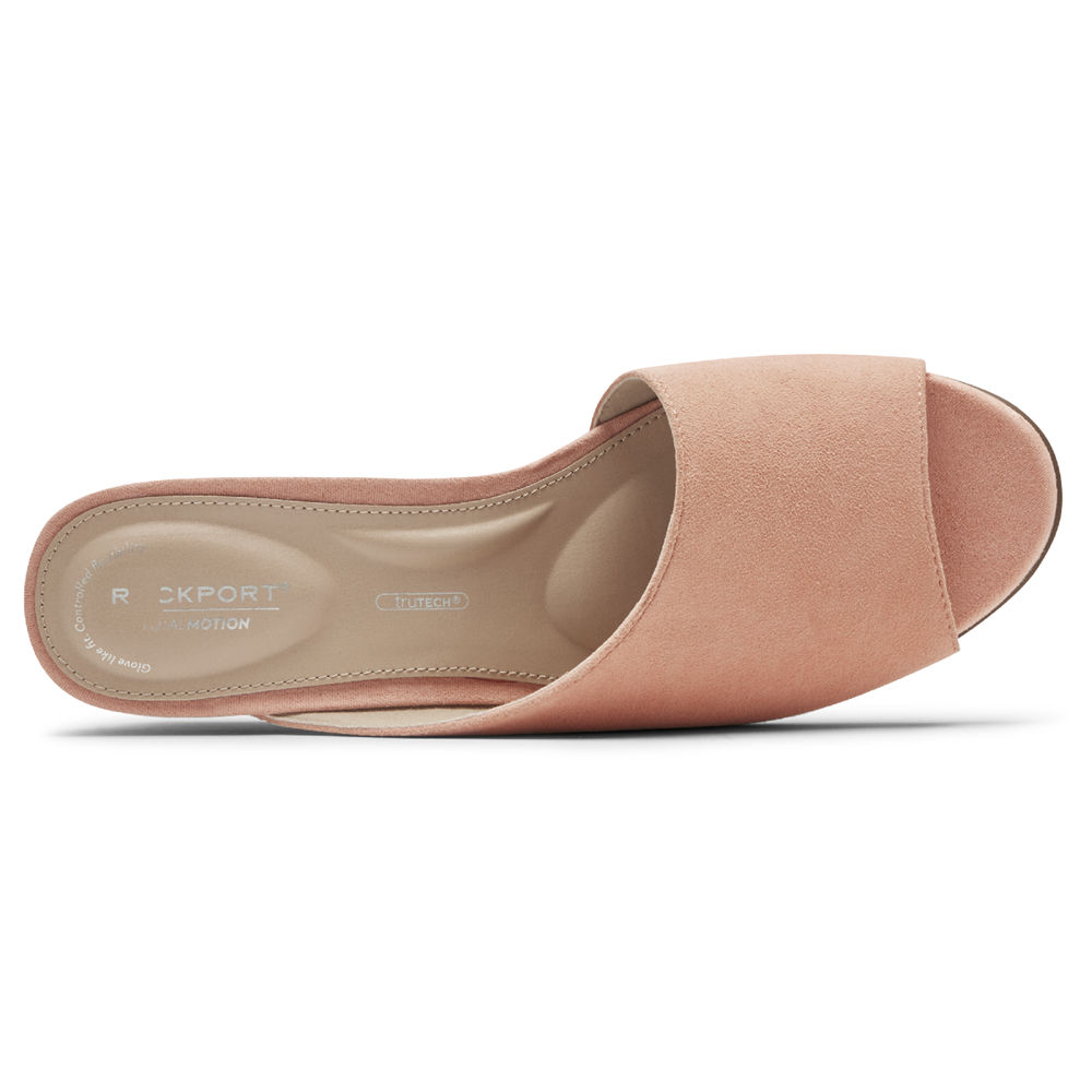 Rockport Slides For Womens Pink - Total Motion Taylor Asymmetrical - RU3974520